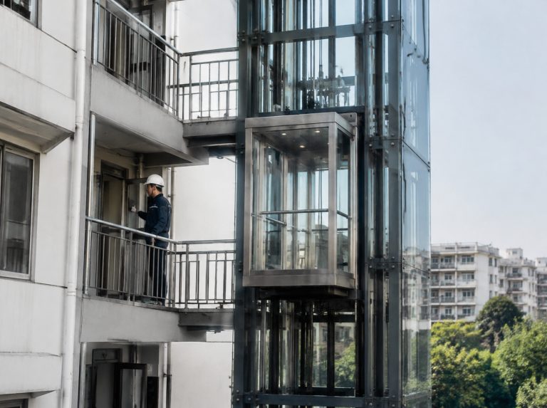 巴彦淖尔旧楼加建观光电梯